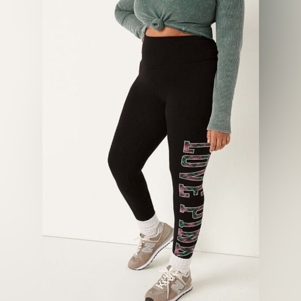 VICTORIA SECRET PINK COTTON HIGH WAIST FULL LENGTH LEGGING Sz Large